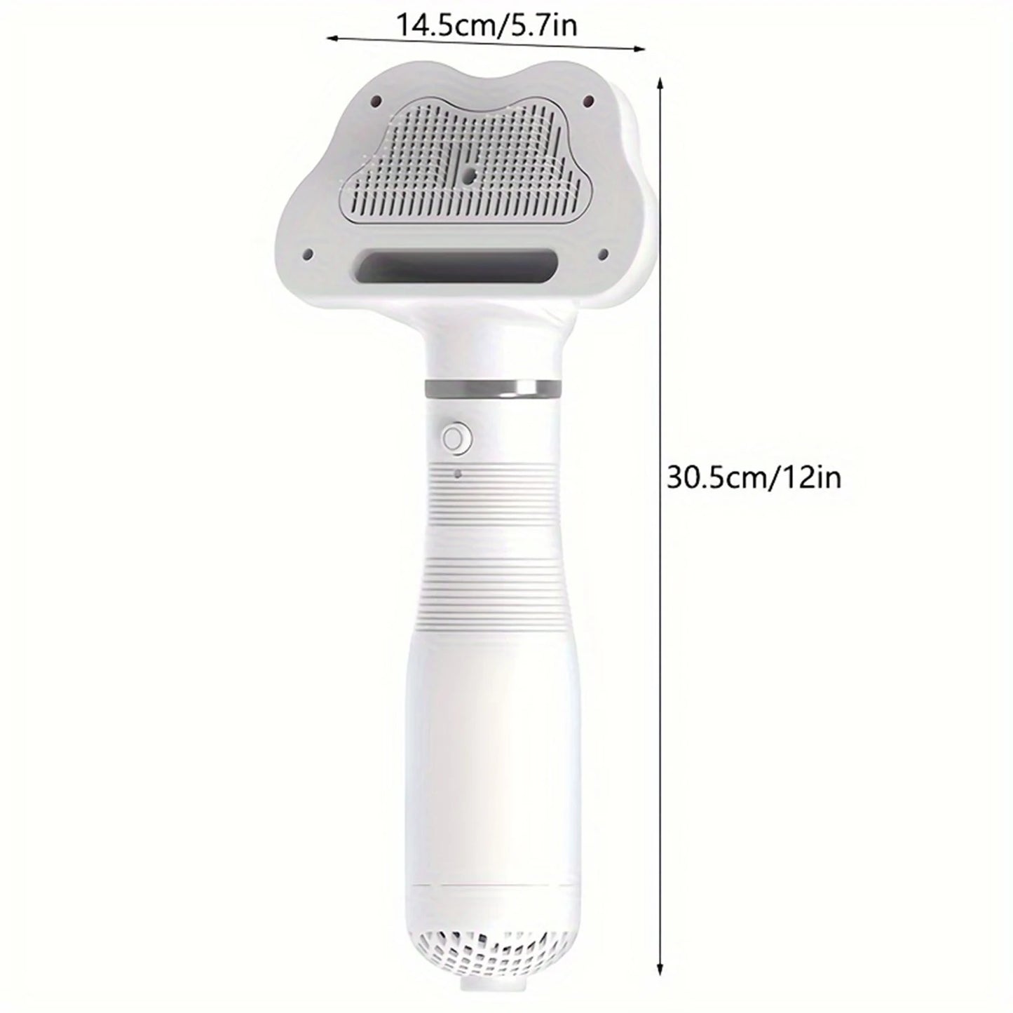 3-In-1 Quiet Pet Hair Dryer, Pet Grooming Brush, Hot Air Brush for Grooming and Hair Removal, Smooth and Efficient Drying
