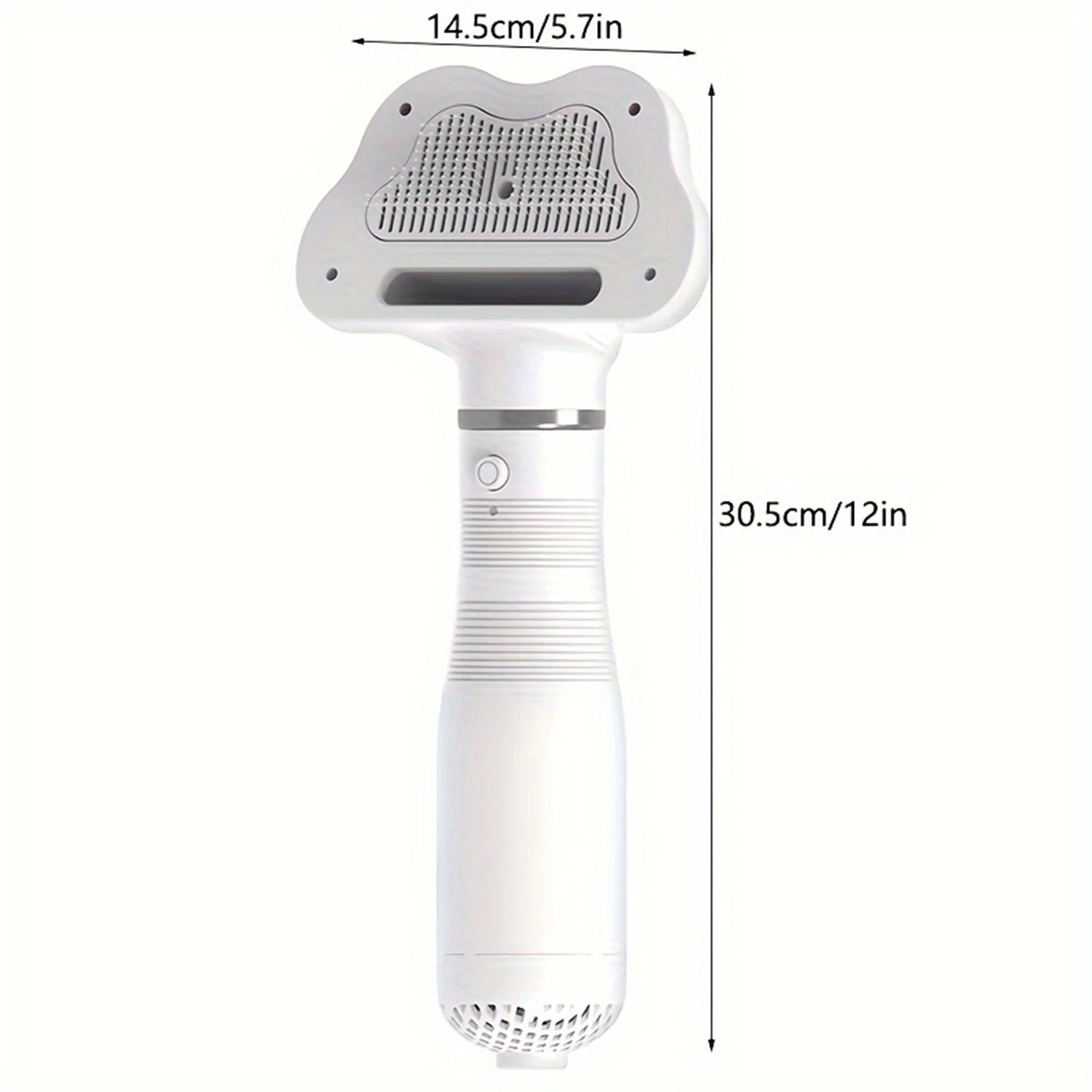 3-In-1 Quiet Pet Hair Dryer, Pet Grooming Brush, Hot Air Brush for Grooming and Hair Removal, Smooth and Efficient Drying